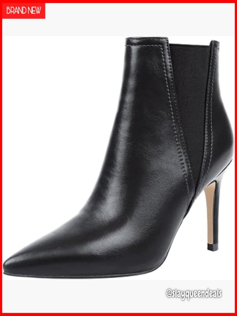 Women's Ankle Boots Pointed Toe Mid Heel Stiletto Boots Faux Leather